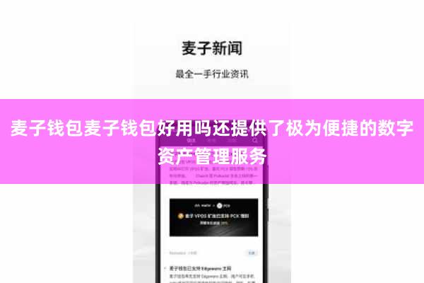 麦子钱包麦子钱包好用吗还提供了极为便捷的数字资产管理服务