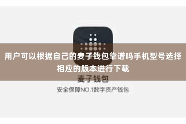 用户可以根据自己的麦子钱包靠谱吗手机型号选择相应的版本进行下载