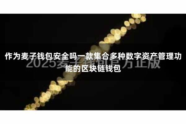 作为麦子钱包安全吗一款集合多种数字资产管理功能的区块链钱包
