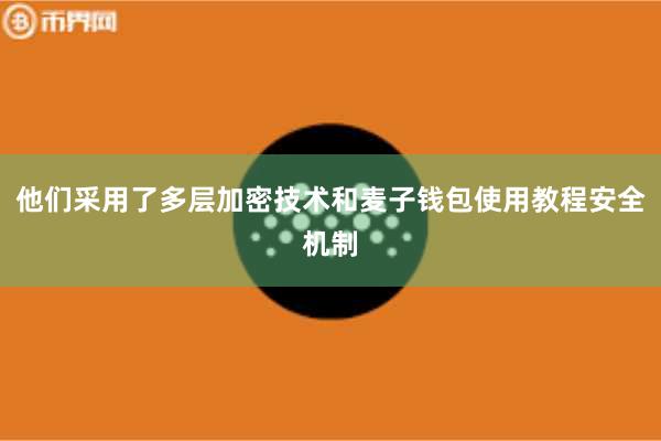 他们采用了多层加密技术和麦子钱包使用教程安全机制
